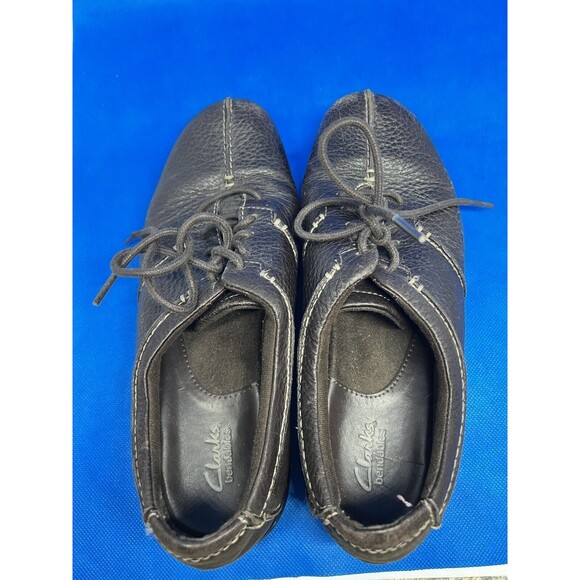 Women’s Clarks Bendables Size 7 Brown Leather Lace Up Casual Shoes - Picture 8 of 9